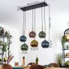 Koyoto Suspension, Boule lumineuse, Suspension Bleu, Or, Vert, Cuivré, 6 lumières