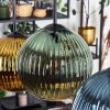 Koyoto Suspension, Boule lumineuse, Suspension Bleu, Or, Vert, 6 lumières