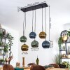 Koyoto Suspension, Boule lumineuse, Suspension Bleu, Or, Vert, 6 lumières