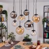 Gastor Suspension, Boule lumineuse, Suspension Ambre, Chrome, Clair, Fumé, 8 lumières Gastor Suspension, Boule lumineuse, Suspension Ambre, Chrome, Clair, Fumé, 8 lumières