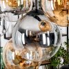 Gastor Suspension, Boule lumineuse, Suspension Ambre, Clair, Fumé, 8 lumières