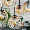 Ripoll Plafonnier, Boule lumineuse Ambre, Clair, 5 lumières