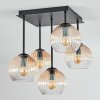 Koyoto Plafonnier, Boule lumineuse 37 cm Ambre, Clair, 5 lumières