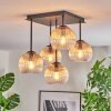 Koyoto Plafonnier, Boule lumineuse 37 cm Ambre, Clair, 5 lumières