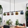 Koyoto Suspension, Boule lumineuse, Suspension Bleu, Chrome, Or, Vert, Cuivré, Fumé, 5 lumières