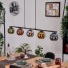 Koyoto Suspension, Boule lumineuse, Suspension Bleu, Chrome, Or, Vert, Cuivré, Fumé, 5 lumières