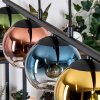 Koyoto Suspension, Boule lumineuse, Suspension Bleu, Or, Vert, Clair, Cuivré, 5 lumières