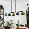 Koyoto Suspension, Boule lumineuse, Suspension Bleu, Or, Vert, 5 lumières