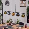 Koyoto Suspension, Boule lumineuse, Suspension Bleu, Or, Vert, 5 lumières