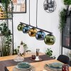 Koyoto Suspension, Boule lumineuse, Suspension Bleu, Or, Vert, 5 lumières