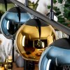 Koyoto Suspension, Boule lumineuse, Suspension Bleu, Or, Vert, 5 lumières