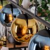 Koyoto Suspension, Boule lumineuse, Suspension Bleu, Or, Vert, 5 lumières