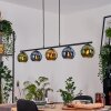 Koyoto Suspension, Boule lumineuse, Suspension Bleu, Or, Vert, 5 lumières