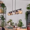 Koyoto Suspension, Boule lumineuse, Suspension Ambre, Clair, Fumé, 5 lumières