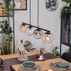 Gastor Suspension, Boule lumineuse, Suspension Ambre, Clair, Fumé, 4 lumières