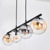 Gastor Suspension, Boule lumineuse, Suspension Ambre, Clair, Fumé, 4 lumières
