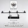 Ripoll Suspension, Boule lumineuse, Suspension Clair, Fumé, 4 lumières