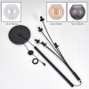 Koyoto Boule lumineuse, Lampadaire Ambre, Clair, Fumé, 5 lumières