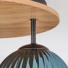 Koyoto Plafonnier, Boule lumineuse Brun, Couleur bois, Noir, 3 lumières
