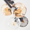 Koyoto Plafonnier, Boule lumineuse Ambre, Clair, Fumé, 6 lumières