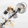 Koyoto Plafonnier, Boule lumineuse Ambre, Clair, Fumé, 10 lumières