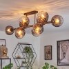 Koyoto Plafonnier, Boule lumineuse Clair, Fumé, 10 lumières