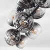 Koyoto Plafonnier, Boule lumineuse Clair, Fumé, 10 lumières