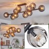 Koyoto Plafonnier, Boule lumineuse Fumé, 10 lumières