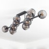 Koyoto Plafonnier, Boule lumineuse Fumé, 10 lumières