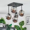 Gastor Plafonnier, Boule lumineuse Fumé, 5 lumières