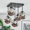Gastor Plafonnier, Boule lumineuse Fumé, 5 lumières