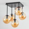 Gastor Plafonnier, Boule lumineuse Ambre, 5 lumières