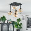 Gastor Plafonnier, Boule lumineuse Ambre, Clair, 5 lumières