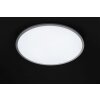 Plafonnier WOFI LINOX LED Argenté, 1 lumière, Télécommandes, Changeur de couleurs
