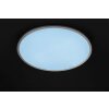 Plafonnier WOFI LINOX LED Argenté, 1 lumière, Télécommandes, Changeur de couleurs