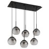 Barry Suspension Luminaires Globo Lighting Noir, 6 lumières