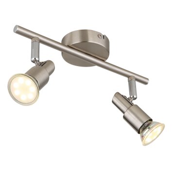 Kinley Plafonnier Luminaires Globo Lighting Chrome, Nickel mat, 2 lumières