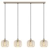 Alfred Suspension Luminaires Globo Lighting Sable, 4 lumières