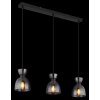 Massey Suspension Luminaires Globo Lighting Noir, 3 lumières