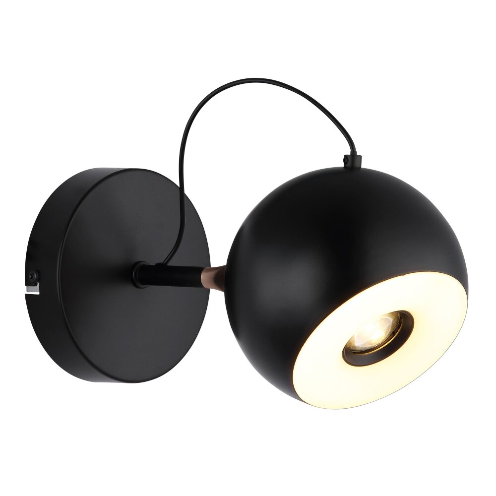 Donovan Applique murale Luminaires Globo Lighting LED Chrome, Noir, 1 lumière main product photo