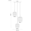 Kladora Suspension Luminaires Globo Lighting Nickel mat, 3 lumières