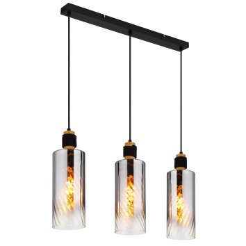 Osborne Suspension Luminaires Globo Lighting Brun, Noir, 3 lumières Osborne Suspension Luminaires Globo Lighting Brun, Noir, 3 lumières