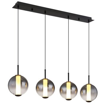 Lacy Suspension Luminaires Globo Lighting LED Noir, 1 lumière