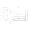 Lacy Suspension Luminaires Globo Lighting LED Noir, 1 lumière