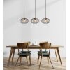 Greys Suspension Luminaires Globo Lighting Noir, 3 lumières