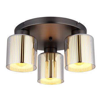 Felicia Plafonnier Luminaires Globo Lighting Noir, 3 lumières