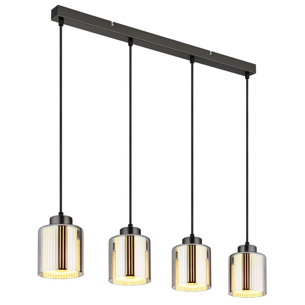 Felicia Suspension Luminaires Globo Lighting Noir, 4 lumières main product photo