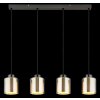 Felicia Suspension Luminaires Globo Lighting Noir, 4 lumières