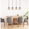 Felicia Suspension Luminaires Globo Lighting Noir, 4 lumières