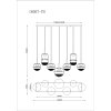 Severin Suspension Luminaires Globo Lighting LED Noir, 1 lumière